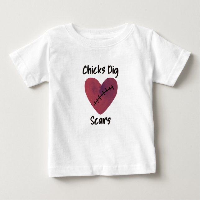 Camiseta De Bebé Chicas Dig Scars (Anverso)