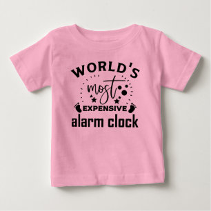 Camiseta De Bebé Chicas divertidas arte con palabras de reloj despe