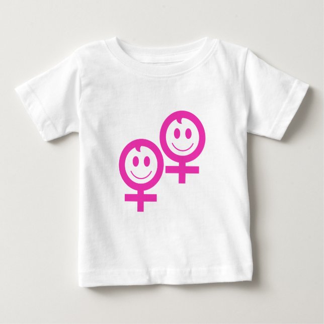 Camiseta De Bebé Chicas gemelos (Anverso)