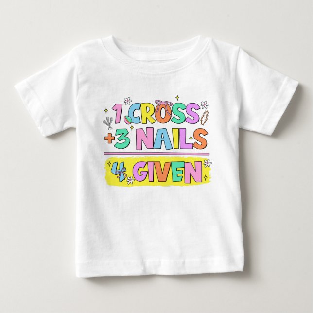 Camiseta De Bebé Chicas Jesús de Pascua Cristiana (Anverso)