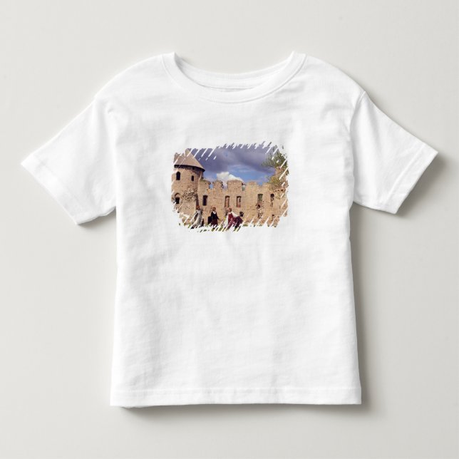 Camiseta De Bebé Chicas letonas con vestido tradicional, cantando (Anverso)
