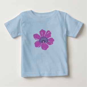 Camiseta De Bebé Chicas Lindas de Verano Flor Rosa