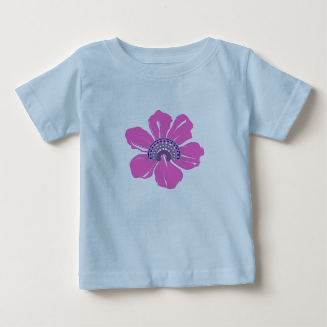 Camiseta De Bebé Chicas Lindas de Verano Flor Rosa (Anverso)