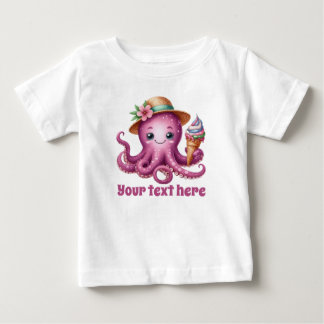 Camiseta De Bebé Chicas lindas pulpo de playa añadir texto 