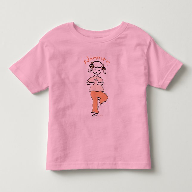 Camiseta De Bebé Chicas Namaste Yoga Tee Shirt (Anverso)