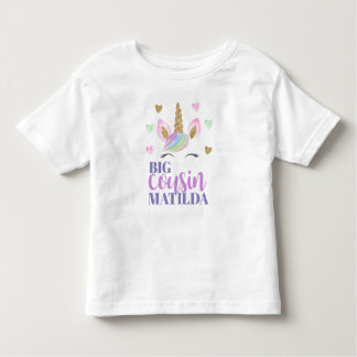 Camiseta De Bebé Chicas: Rainbow Unicorn y Love Heart Cousin