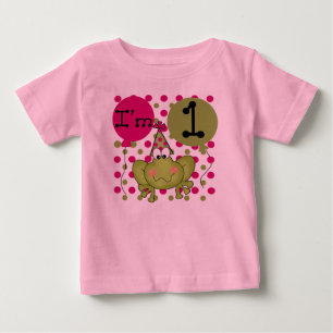 Camiseta De Bebé Chicas Rana Primer Cumpleaños