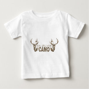 CAMISETA DE BEBÉ CHICAS REALES USAN CAMO