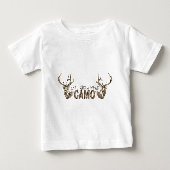 CAMISETA DE BEBÉ CHICAS REALES USAN CAMO (Anverso)