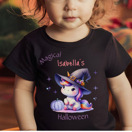 Camiseta De Bebé Chicas Unicornio Divertidas Cumpleaños Halloween c