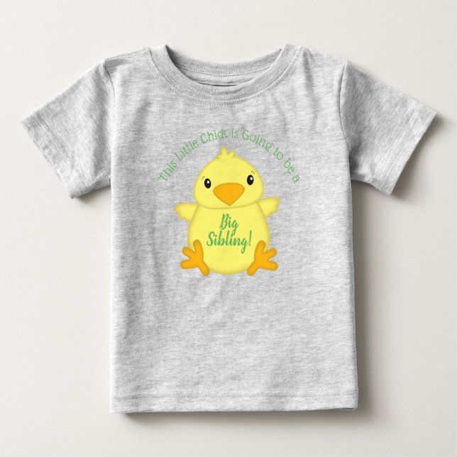 Camiseta De Bebé Chick Baby Shower Green (Anverso)