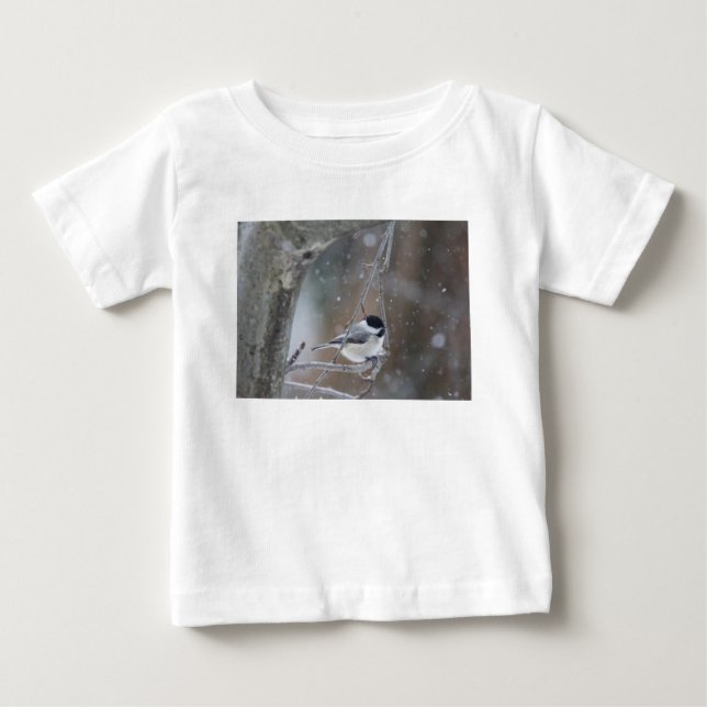 Camiseta De Bebé Chickadee con gorra negra - Songbird (Anverso)
