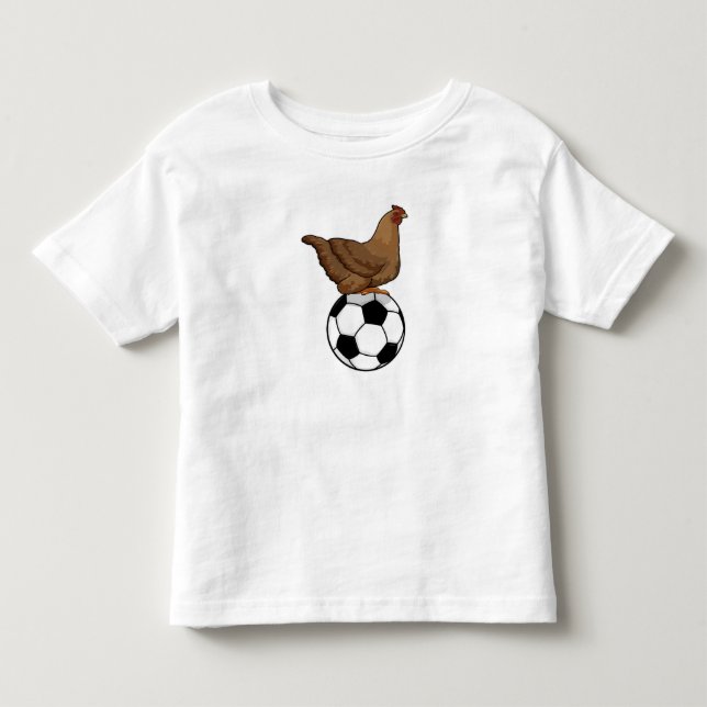 Camiseta De Bebé Chicken at Soccer Sports (Anverso)