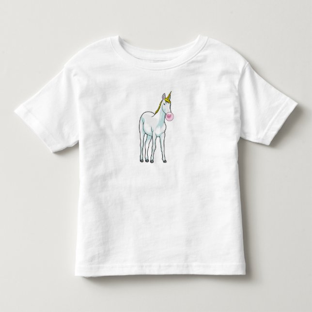 Camiseta De Bebé Chicle de burbuja de unicornio (Anverso)