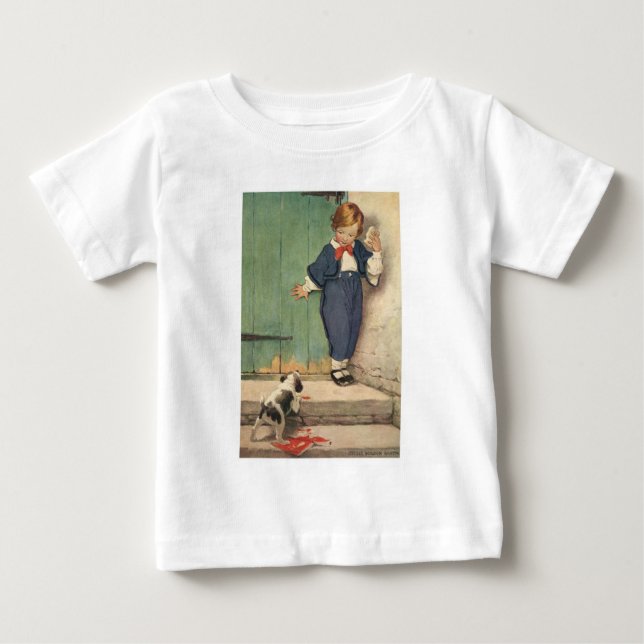 Camiseta De Bebé Chico con cachorro (Anverso)