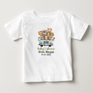 Camiseta De Bebé Chico de animales salvajes de la jungla tropical B
