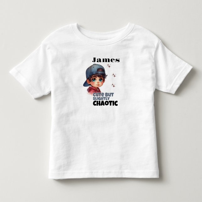 Camiseta De Bebé Chico Lindo Pero Ligeramente Caótico (Anverso)