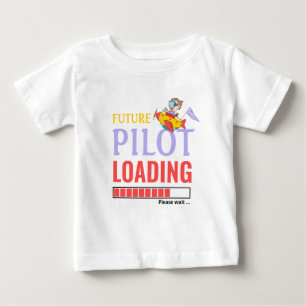 Camiseta De Bebé Chico personalizado del piloto futuro cargando hum