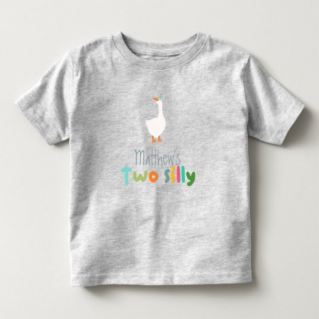 Camiseta De Bebé Chicos Dos Ganso Tonto Granja 2do Cumpleaños (Anverso)