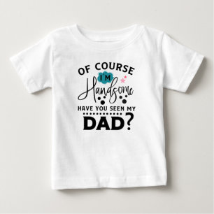 Camiseta De Bebé Chicos guapos divertidos arte de palabra de Papá