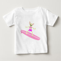 Chihuahua Longboard Surfer Chica