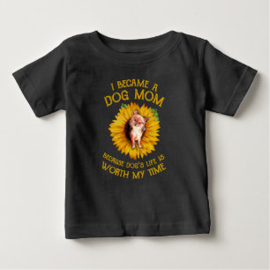 Camiseta De Bebé Chihuahua Sunflower Dog Mom Lover Dice Regalo