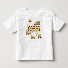 Camiseta De Bebé Childrens Cute Construction Birthday