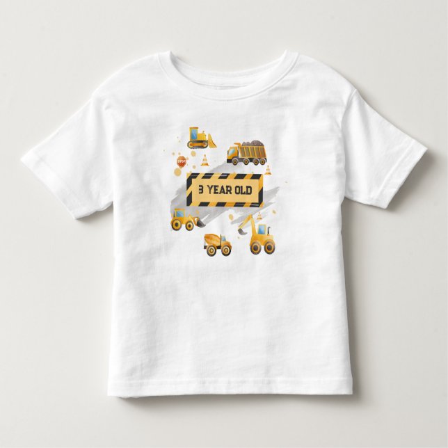 Camiseta De Bebé Childrens Cute Construction Birthday (Anverso)