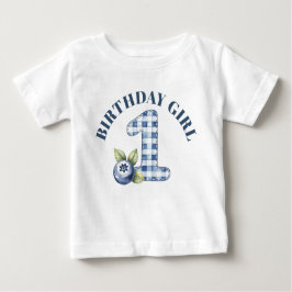 Camiseta De Bebé Child's Blueberry Berry First Birthday