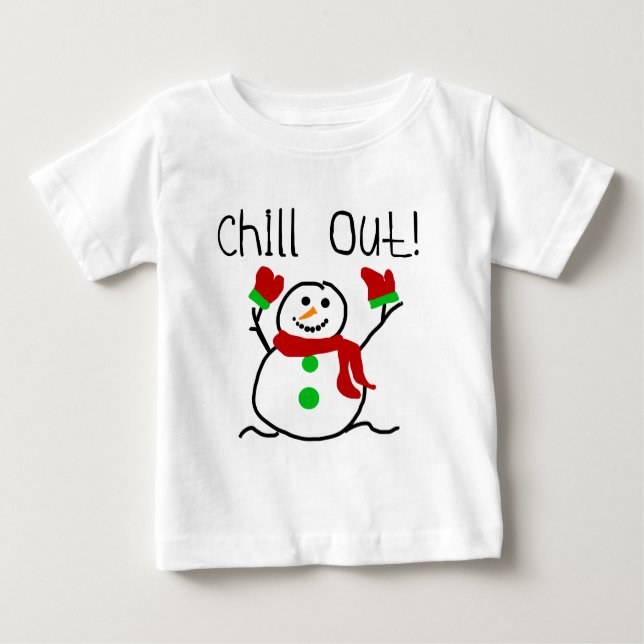 Camiseta De Bebé Chill Out Snowman Tshirts and Gifts (Anverso)