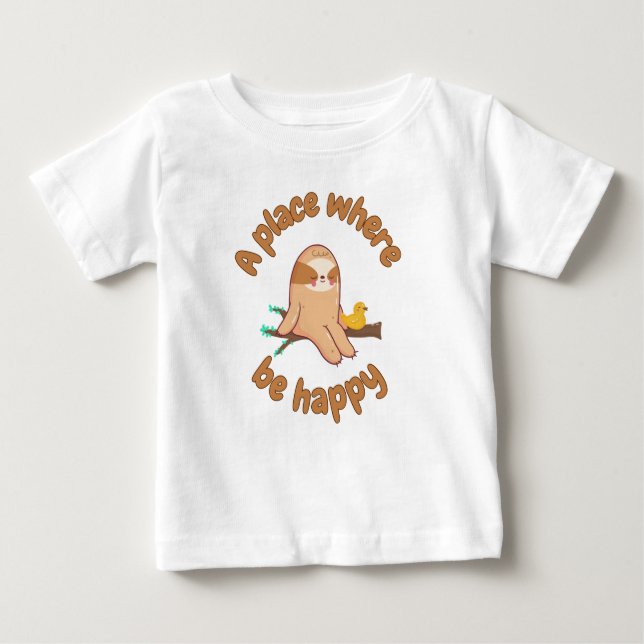 Camiseta De Bebé Chill Vibes: Sloth Life Goals! (Anverso)