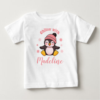 Camiseta De Bebé Chillin con nombres de Navidades de invierno pingü
