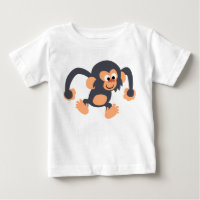 Camiseta de bebé chimpancé de dibujos animados sal