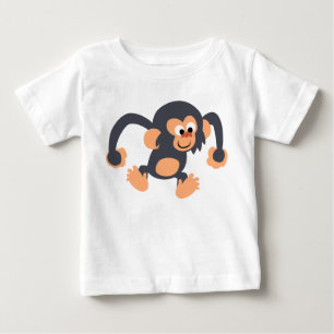 Camiseta de bebé chimpancé de dibujos animados sal