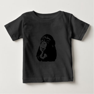 Camiseta De Bebé Chimpancé de pensamiento de arte pop