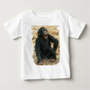 Camiseta De Bebé Chimpancé fresco del bebé en el arte del juego