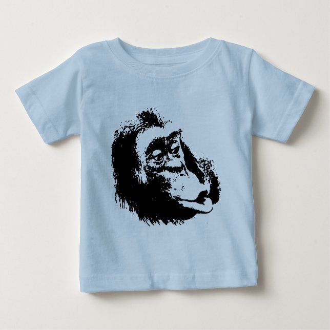 Camiseta De Bebé Chimpanzee divertido de Pop Art (Anverso)