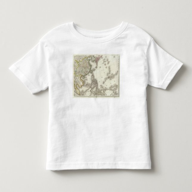 Camiseta De Bebé China grabó el mapa (Anverso)