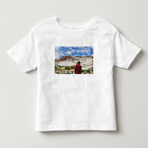 Camiseta De Bebé China, Tíbet, Lhasa, monje tibetano con Potala
