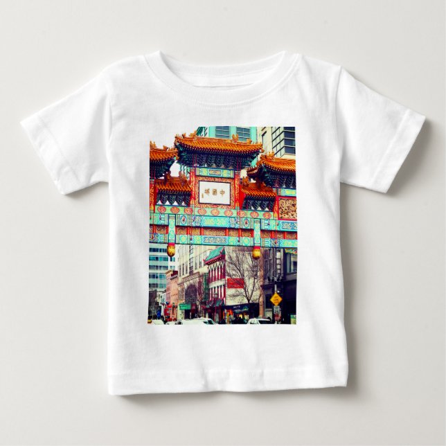 Camiseta De Bebé Chinatown, Washington DC. EE.UU. (Anverso)