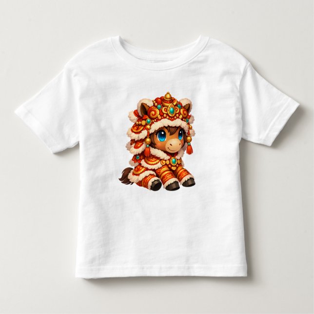 Camiseta De Bebé Chinese New Year Horse 2026 Zodiac (Anverso)