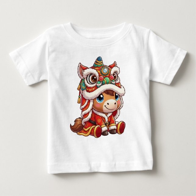 Camiseta De Bebé Chinese New Year Horse 2026 Zodiac (Anverso)