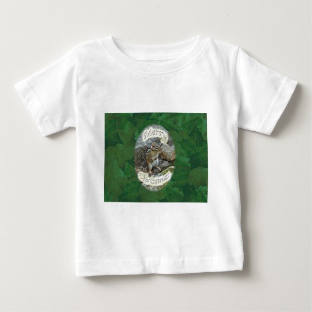 Camiseta De Bebé Chipmunk Merry Christmas Item (Anverso)