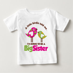 Camiseta De Bebé Chirrido que va a ser una hermana grande