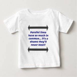 Camiseta De Bebé Chiste matemático de líneas paralelas