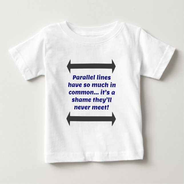 Camiseta De Bebé Chiste matemático de líneas paralelas (Anverso)