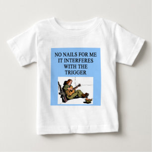 Camiseta De Bebé chistes de arma de gatillo con dedo