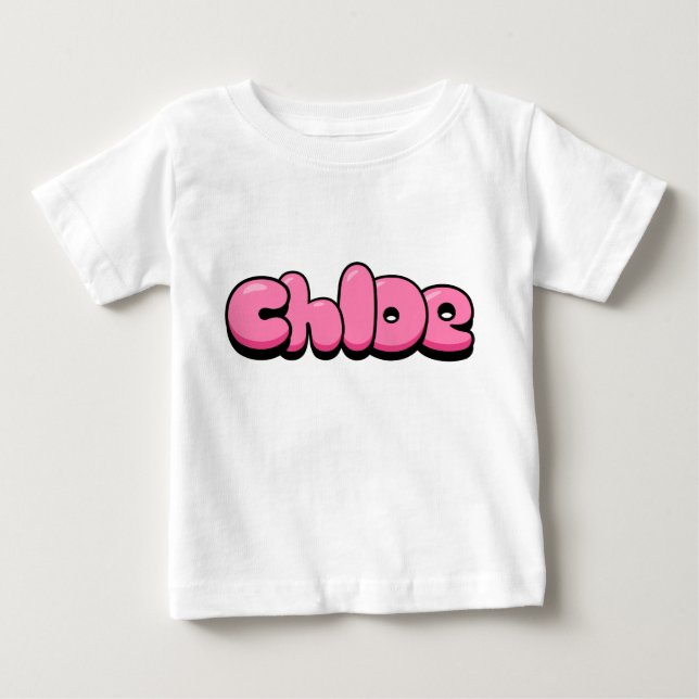 Camiseta De Bebé Chloe Pink Baby T-Shirt (Anverso)