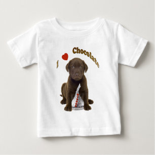 Camiseta De Bebé Chocolate Lab I Love Chocolate Kiss