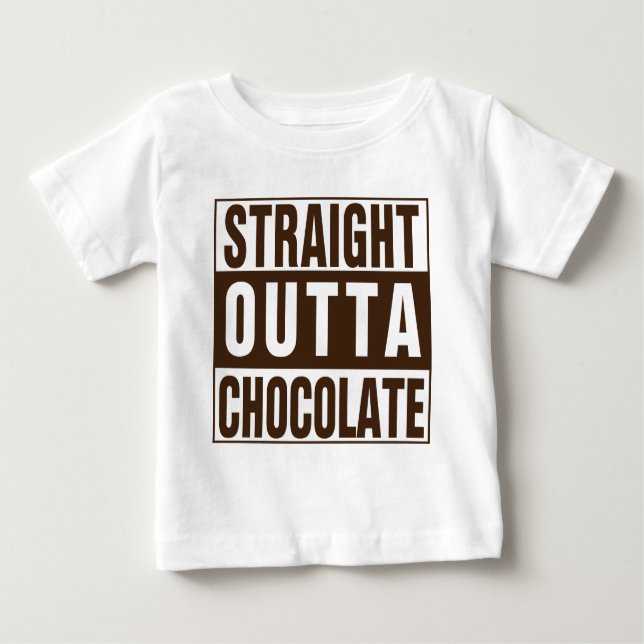 Camiseta De Bebé Chocolate marrón directo (Anverso)